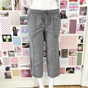 khakis & company dark gray utility jogger capris size 8